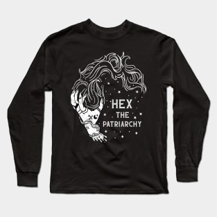 Hex the Patriarchy - Funny Witchcraft T-Shirt Long Sleeve T-Shirt